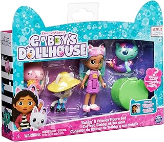 Gabby's Dollhouse, Gabby and Friends Figure Set with Rainbow Gabby Doll, 3 Toy Figures and Surprise Accessory Kids Toys for Ages 3 and up