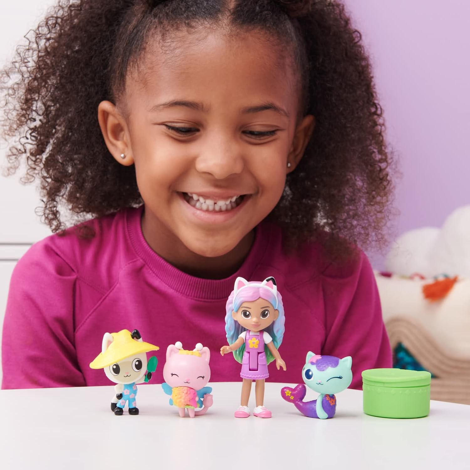 Gabby's Dollhouse, Gabby and Friends Figure Set with Rainbow Gabby Doll, 3 Toy Figures and Surprise Accessory Kids Toys for Ages 3 and up-2