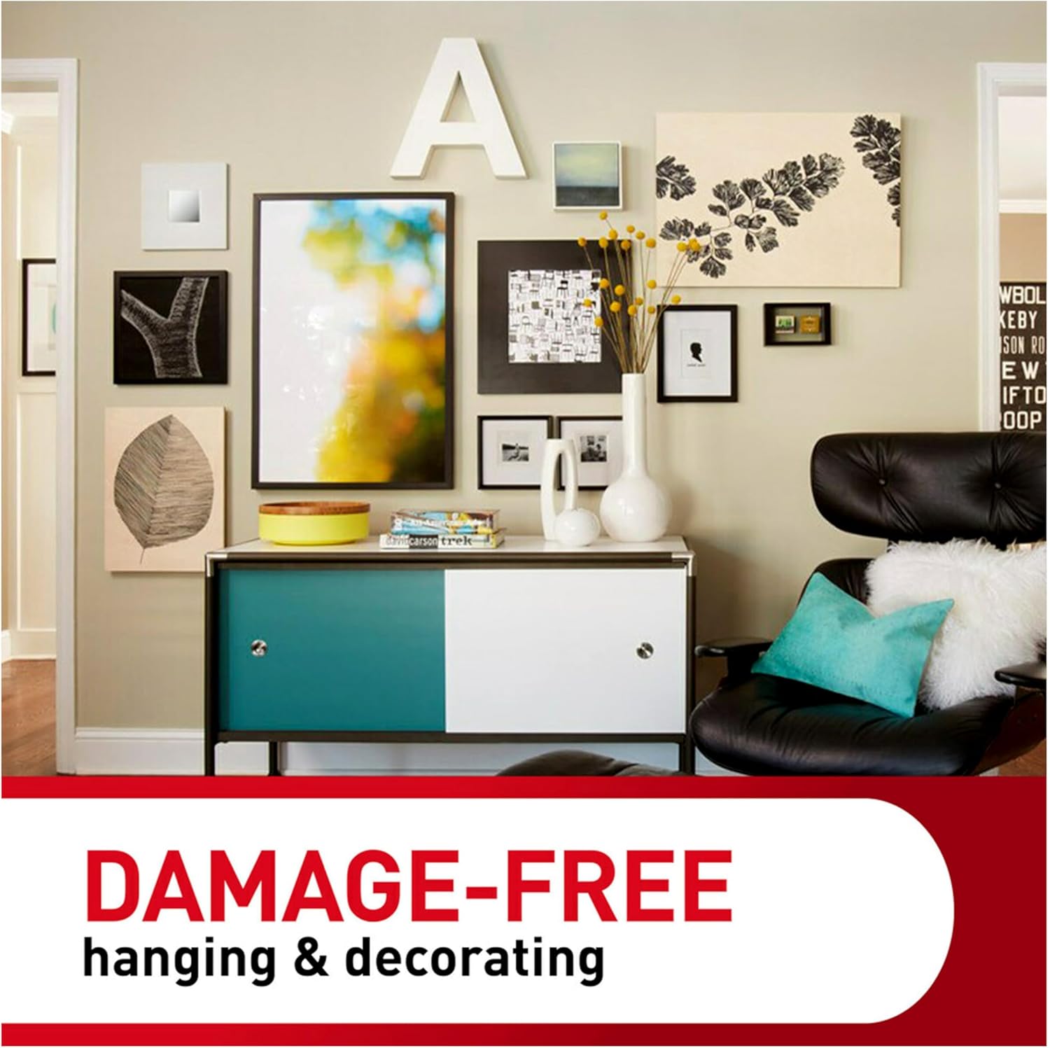 Command Medium and Large Picture Hanging Strips, Damage Free Hanging Picture Hangers, No Tools Wall Hanging Strips for Living Spaces, 12 Medium Pairs and 16 Large Pairs (56 Strips)-6