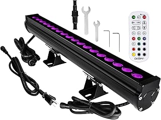 New Upgraded Linkable Wall Washer LED Lights with Remote, 18W 1.6ft/ 20" RGB 5000K Daylight Wall Wash Lighting, 120V, Dimmable, Timing, 10 & AUTO Mode, Colored Indoor/Outdoor Stage Light Bar