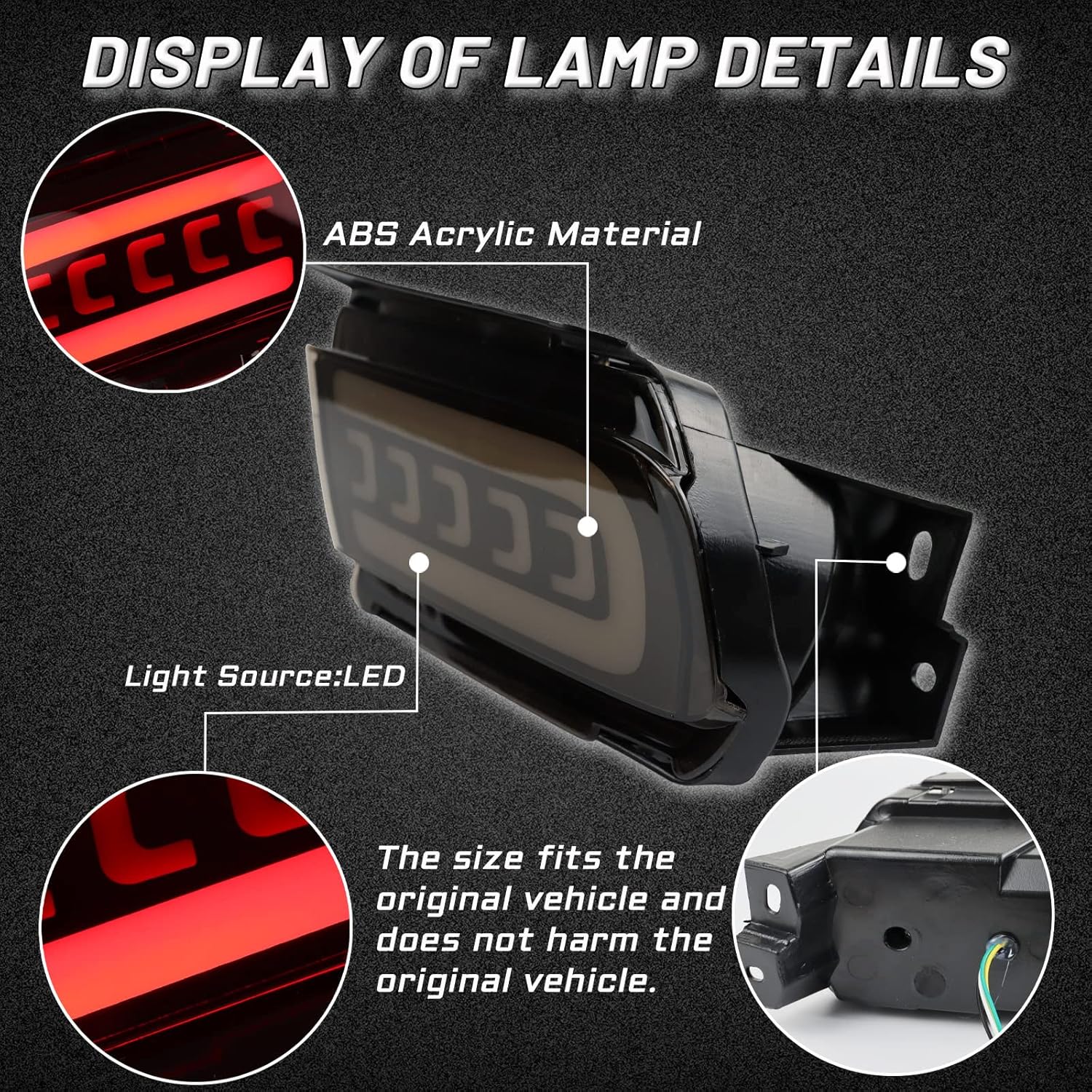 DRL Smoked LED Rear Bumper Fog Light Daytime Running Lamp Amber Sequential LED Turn Signal Light Function Compatible with Toyota Land Cruiser PRADO FJ150 2010 Plug and play (SMOKED 2010-2020)-1