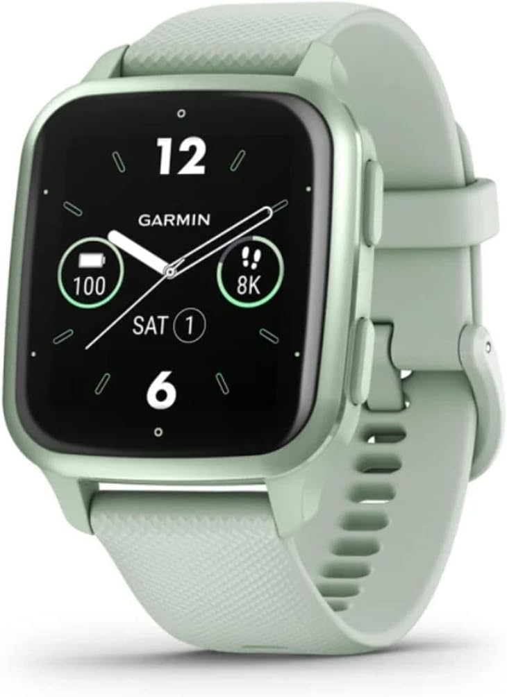 Garmin Venu® Sq 2 GPS Smartwatch, All-Day Health Monitoring, Long-Lasting Battery Life, AMOLED Display, Cool Mint-0