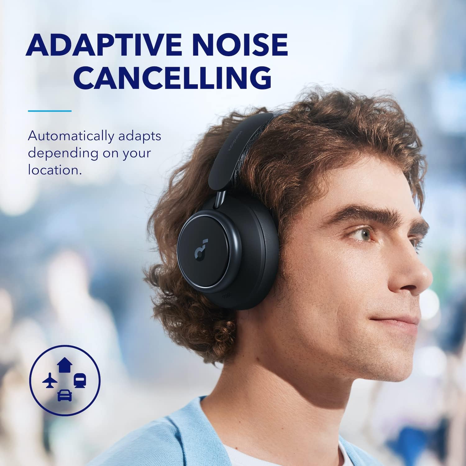 Soundcore by Anker Space Q45 Adaptive Active Noise Cancelling Headphones, Reduce Noise by Up to 98%, 50H Playtime, App Control, LDAC Hi-Res Wireless Audio, Comfortable Fit, Clear Calls, Bluetooth 5.3-3