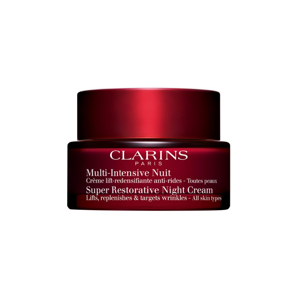 Clarins Super Restorative Night Cream | Anti-Aging Moisturizer For Mature Skin Weakened By Hormonal Changes | Illuminates & Densifies Skin | Lifts & Tones | Targets Spots & Wrinkles | 1.7 Ounces-0