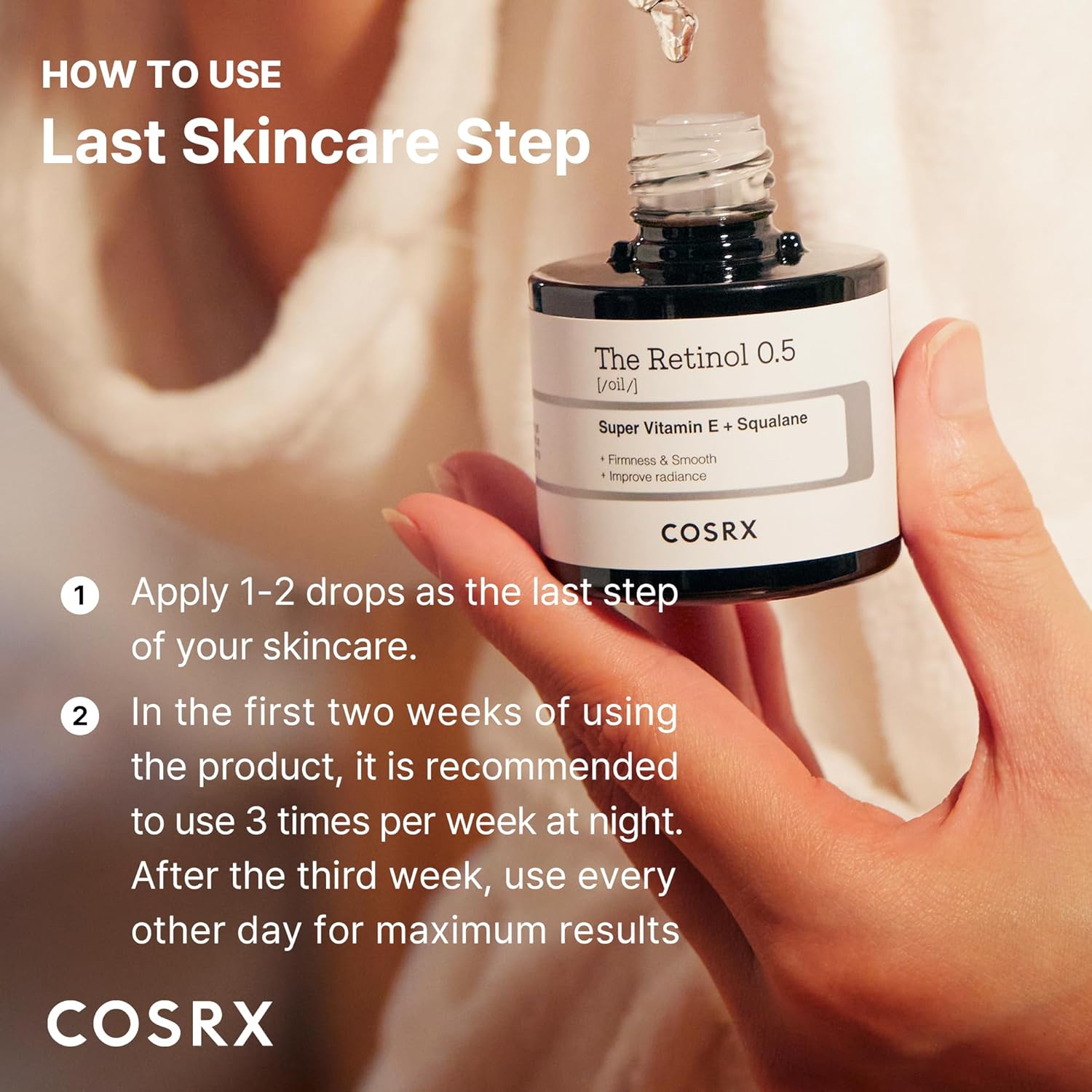 COSRX Retinol 0.5 Oil, Anti-aging Serum with 0.5% Retinoid Treatment for Face, Reduce Wrinkles, Fine Lines, & Signs of Aging, For Day & Night, Not Tested on Animals, Korean Skin Care-7