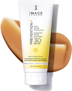 IMAGE Skincare, PREVENTION+ Daily Tinted Moisturizer SPF 30 Sunscreen, No White Cast, 3.2oz