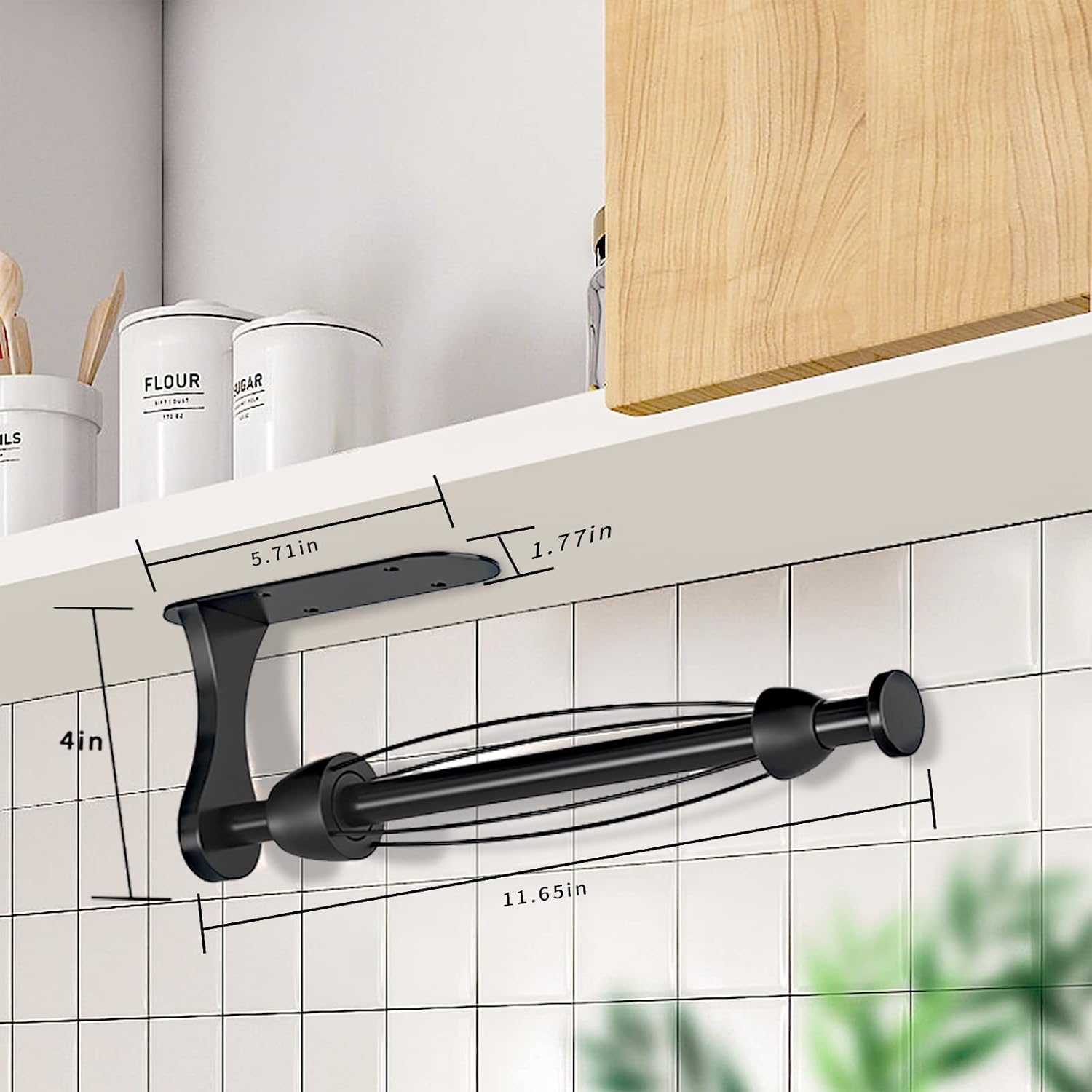 Paper Towel Holder, Easy Tear Wall Mount Under Cabinet with Damping Function, Stainless Steel Paper Roll Holder Adhesive or Screw for Bathroom-4