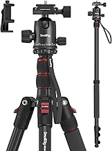 SmallRig CT-10 Camera Tripod, 71" Foldable Aluminum Tripod & Monopod, 360°Ball Head Detachable, Payload 33lb, Adjustable Height from 16" to 71" for Camera, Phone-3935