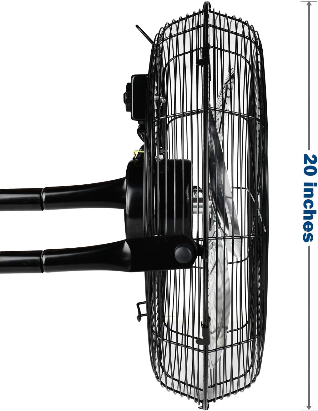 Simple Deluxe 20 Inch 3-Speed High Velocity Heavy Duty Metal Industrial Floor Fans , Black, 20"-1