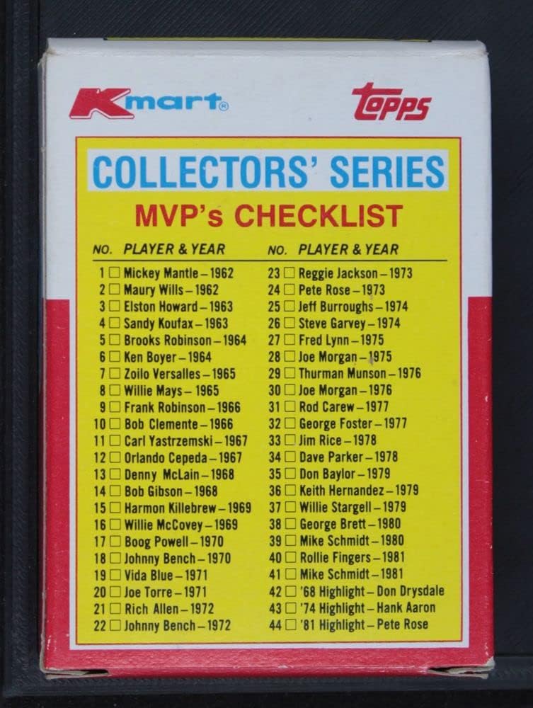 1982 K-Mart 20th Anniversary A.L. & N.L. MVP's Complete Set (Baseball Card) NM/MT-2