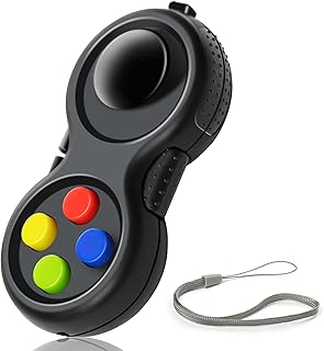 WTYCD Original Fidget Toy Game, Rubberized classical Controller Fidget Concentration Toy with 8-Fidget Functions and Lanyard - Excellent for Relieving Stress and Anxiety