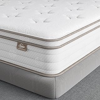 TeQsli Queen Mattress 12 Inch, Cool Eggshell Memory Foam and 7 Zone Pocket Innerspring Hybrid Mattress in a Box, Supportive Queen Bed Mattress, Breathable Cover 100 Nights Trial (TSB30Q-US)