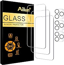 Ailun 3 Pack Screen Protector for iPhone 14 Pro Max [6.7 inch] + 3 Pack Camera Lens Protector,Sensor Protection,Dynamic Island Compatible,Case Friendly Tempered Glass Film,[9H Hardness] - HD