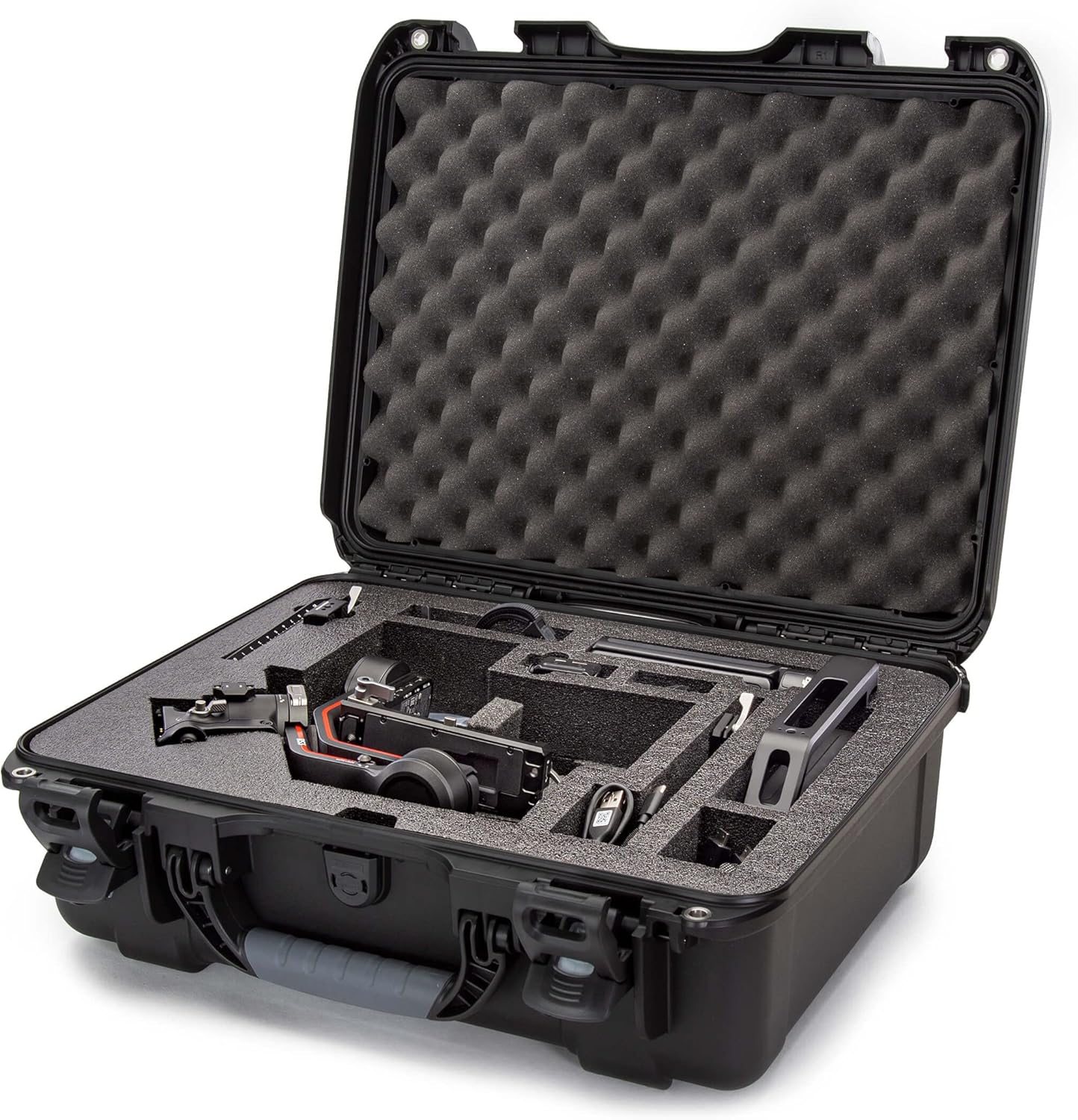 Nanuk 930 Waterproof and Easy to Transport Hard Case with Custom-Cut Foam Insert for DJI RS 3 and RS 3 Pro Combo (Black)-1