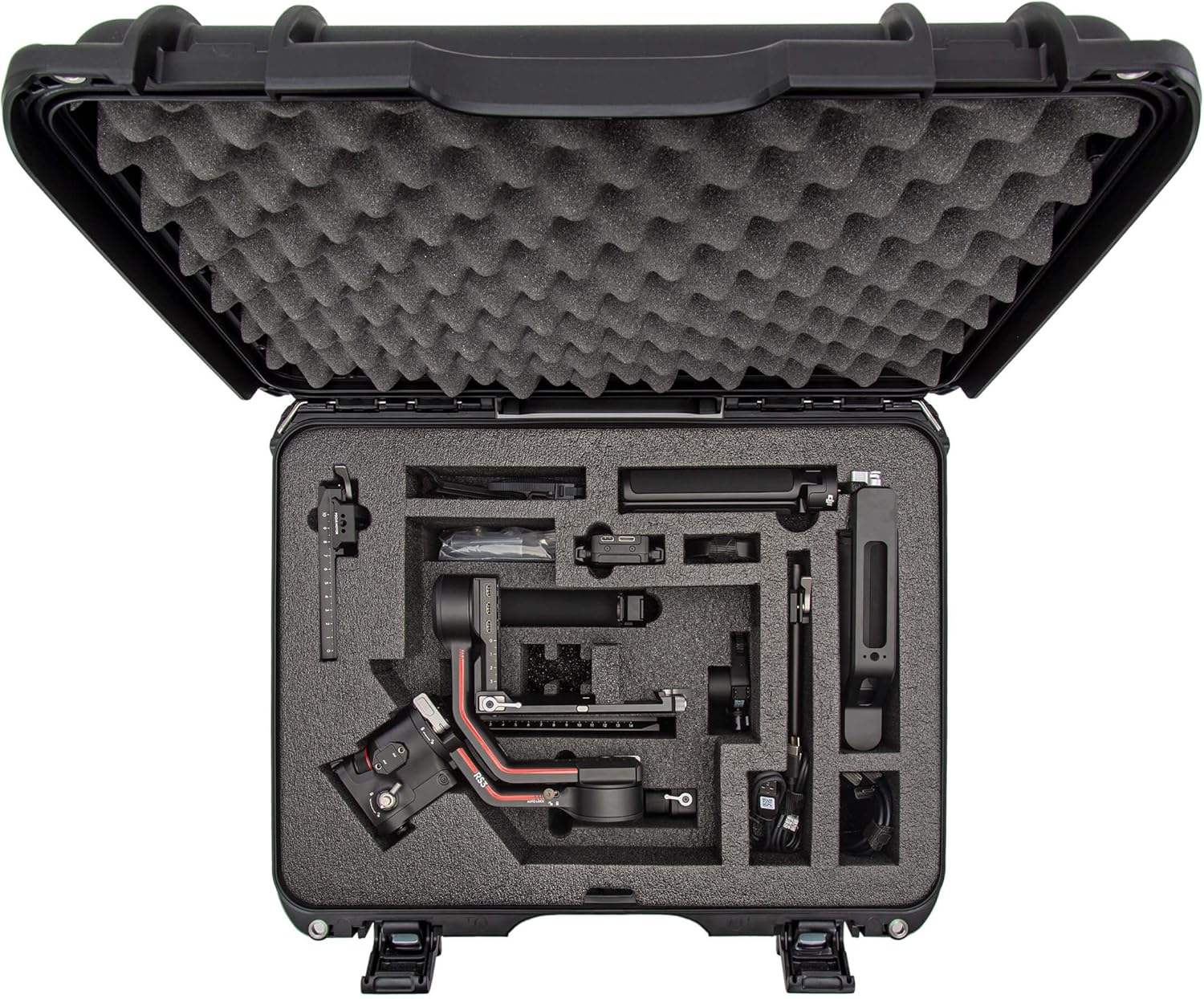 Nanuk 930 Waterproof and Easy to Transport Hard Case with Custom-Cut Foam Insert for DJI RS 3 and RS 3 Pro Combo (Black)-4