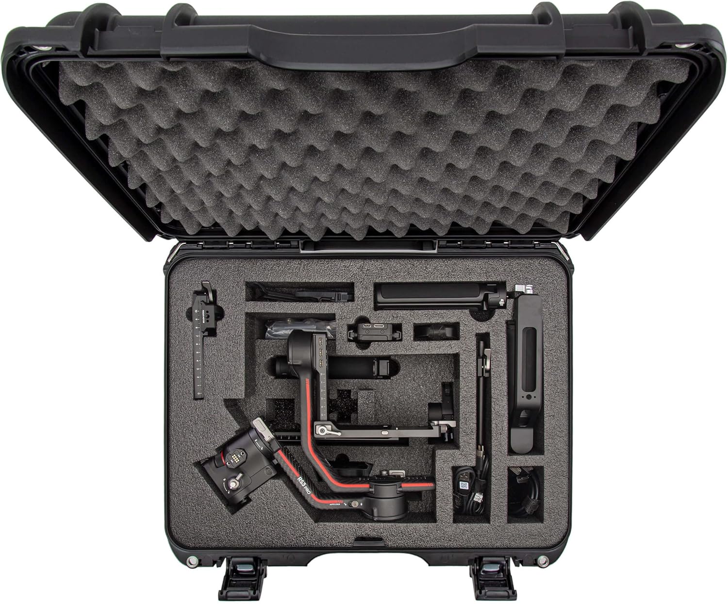 Nanuk 930 Waterproof and Easy to Transport Hard Case with Custom-Cut Foam Insert for DJI RS 3 and RS 3 Pro Combo (Black)-5