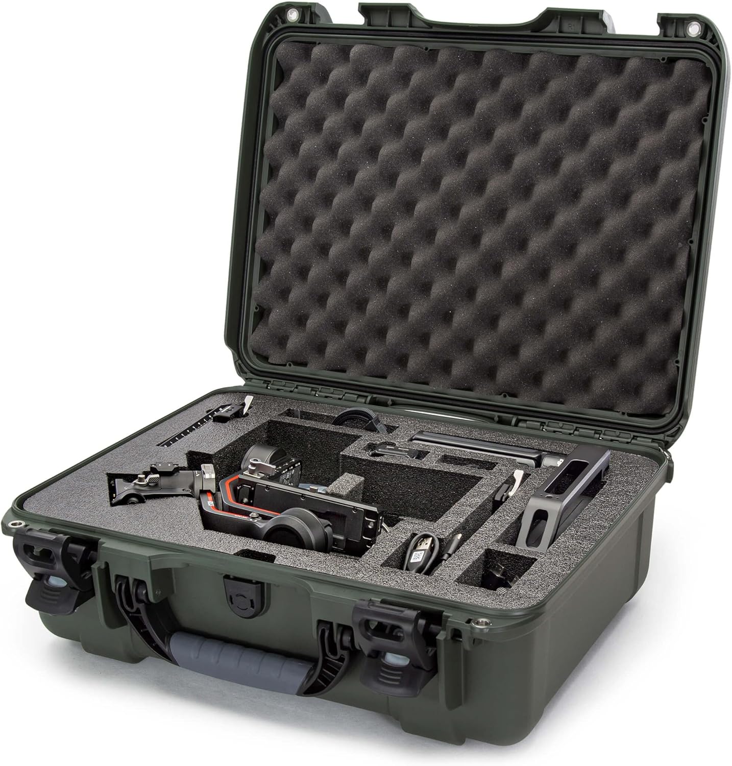 Nanuk 930 Waterproof Hard Case with Custom Insert for The DJI Ronin S3, S3 Combo, S3 PRO, S3 PRO Combo - Olive (930S-080OL-0A0-C0634)-0