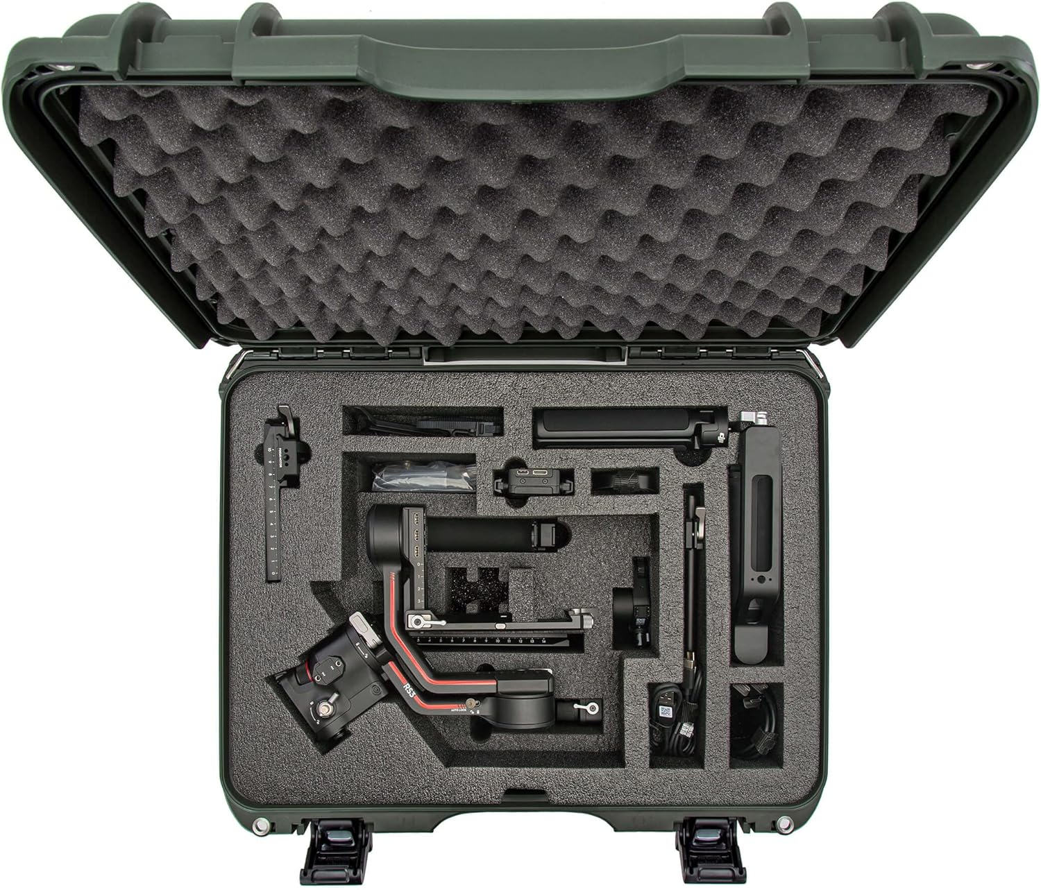 Nanuk 930 Waterproof Hard Case with Custom Insert for The DJI Ronin S3, S3 Combo, S3 PRO, S3 PRO Combo - Olive (930S-080OL-0A0-C0634)-4