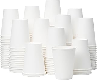 YEEHAW 12 oz 1000 Pack Disposable Paper Coffee Cups, Bulk White Hot to Go Cups for Hot Coffee, Hot Liquid, Chocolate, Juice, Hot Beverage Drinkings, Ideal for Cafes, Bistros, Office and Family