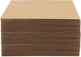 KEILEOHO 50 Packs 11 x 8.5 Inch Corrugated Cardboard Sheets, 1/8 Inch Thick High Strength Cardboard Packaging Sheets, Flat Cardboard Inserts Pads for Packing, Mailing, Shipping and Crafts