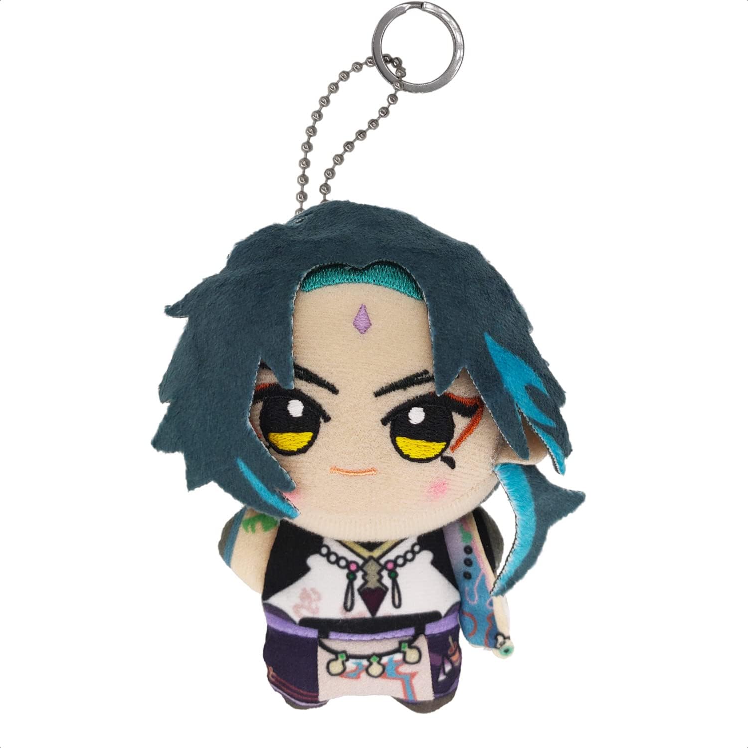 KOOLIYA Small Size Genshin Impact Figure Plush Doll - Xiao (4 inch), Keychain Anime Figure Soft Stuffed Gift for Game Fans (Xiao)-0