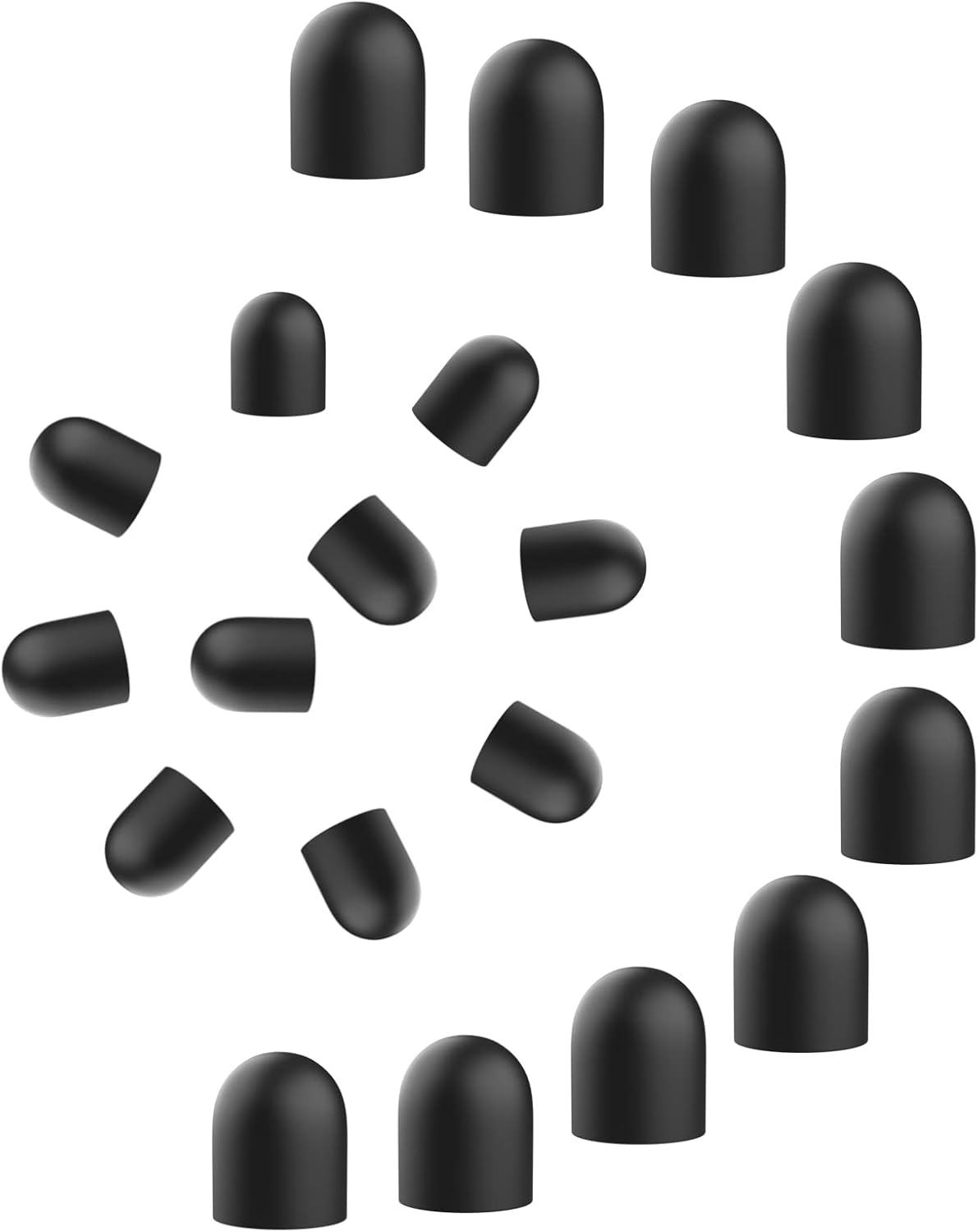 Digiroot 20 Pieces Rubber Replacement Tips, Sensitive and Durable, Only Compatible with Digiroot 2 in 1 Rubber Tip Stylus Pens-0