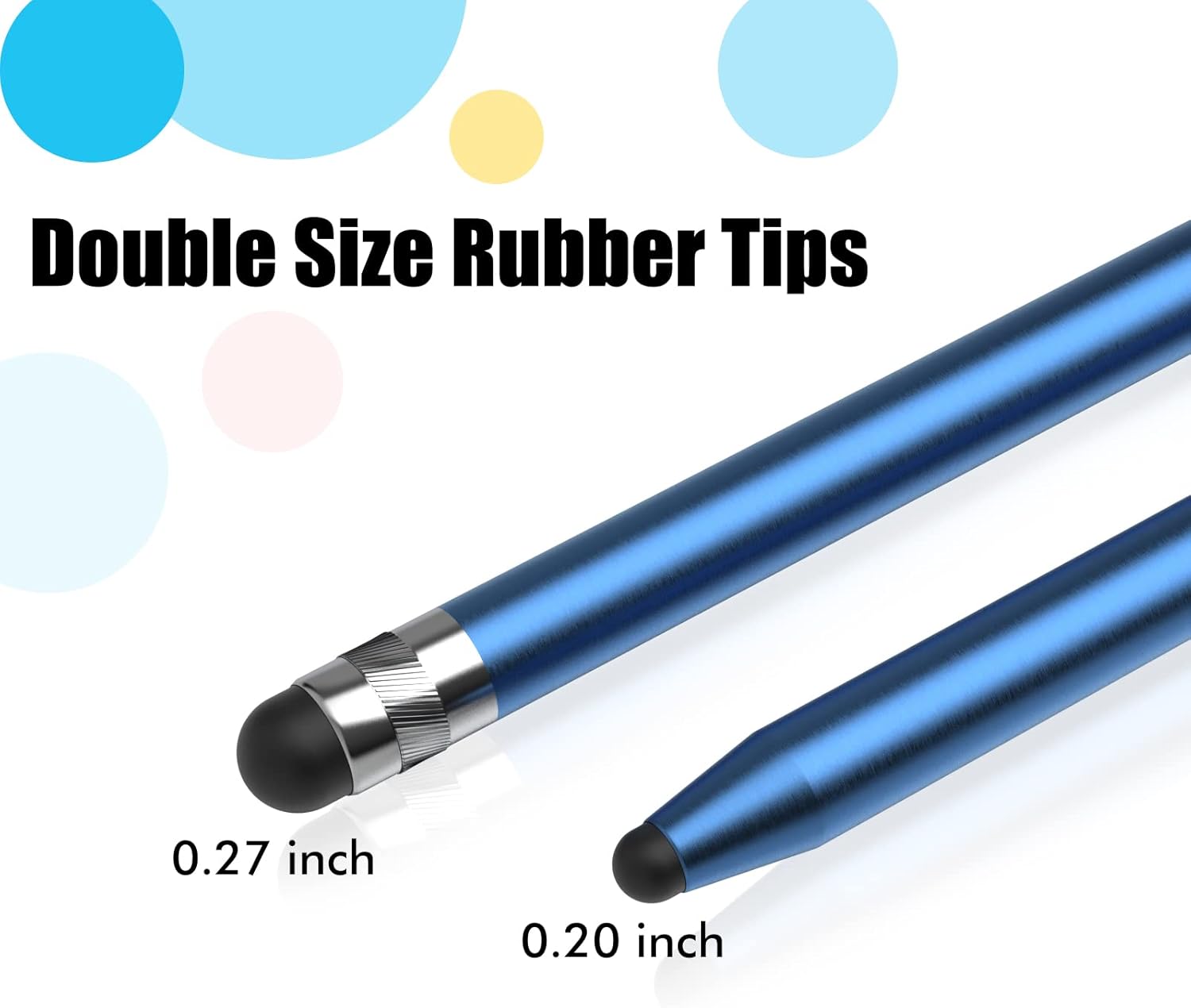 Digiroot 20 Pieces Rubber Replacement Tips, Sensitive and Durable, Only Compatible with Digiroot 2 in 1 Rubber Tip Stylus Pens-2