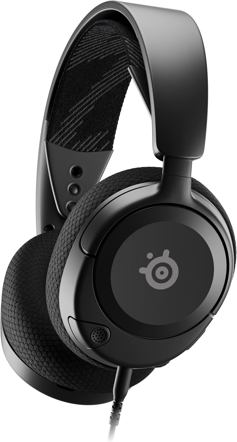 SteelSeries Arctis Nova 1 Multi-System Gaming Headset — Hi-Fi Drivers — 360° Spatial Audio — Comfort Design — Durable — Ultra Lightweight — Noise-Cancelling Mic — PC, PS5/PS4, Switch, Xbox - Black-0