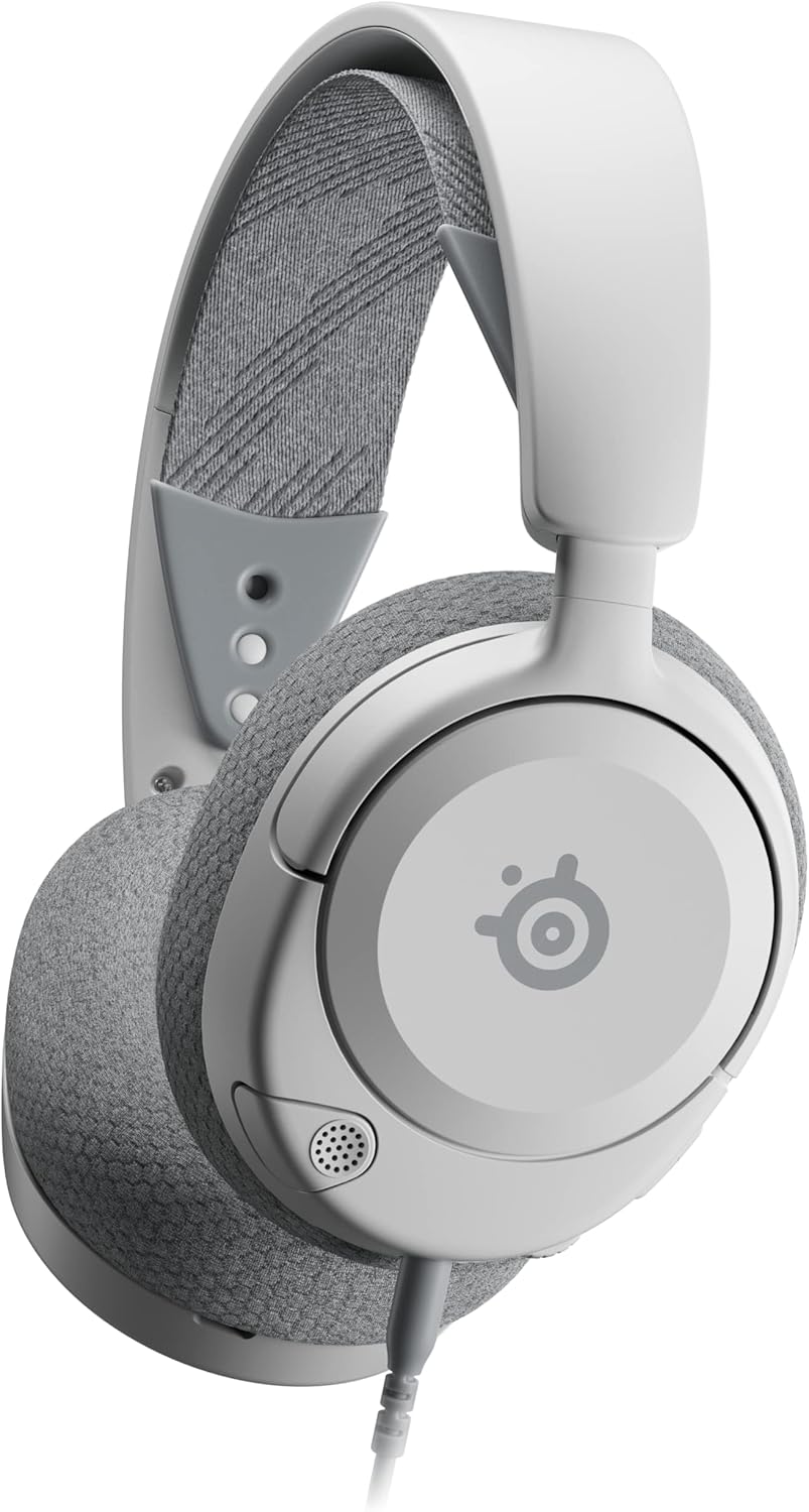 SteelSeries Arctis Nova 1P Multi-System Gaming Headset — Hi-Fi Drivers — 360° Spatial Audio — Comfort Design — Durable — Lightweight — Noise-Cancelling Mic — PS5/PS4, PC, Xbox, Switch - White-0