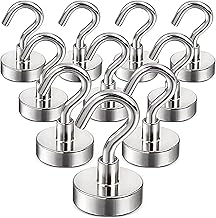 DIYMAG Magnetic Hooks, 30Lbs Strong Magnet Hooks for Kitchen, Home, Cruise, Workplace, Office and Garage, Pack of 10