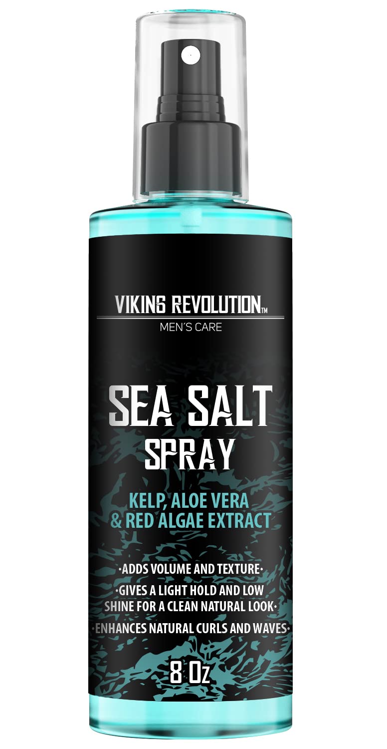 Viking Revolution Sea Salt Spray for Hair Men - Hair Texturizing Spray with Kelp, Aloe Vera and Red Algae Extract - Surf Spray to Add Volume and Texture Sea Salt Spray for Men Beach Hair Spray - 8oz-6