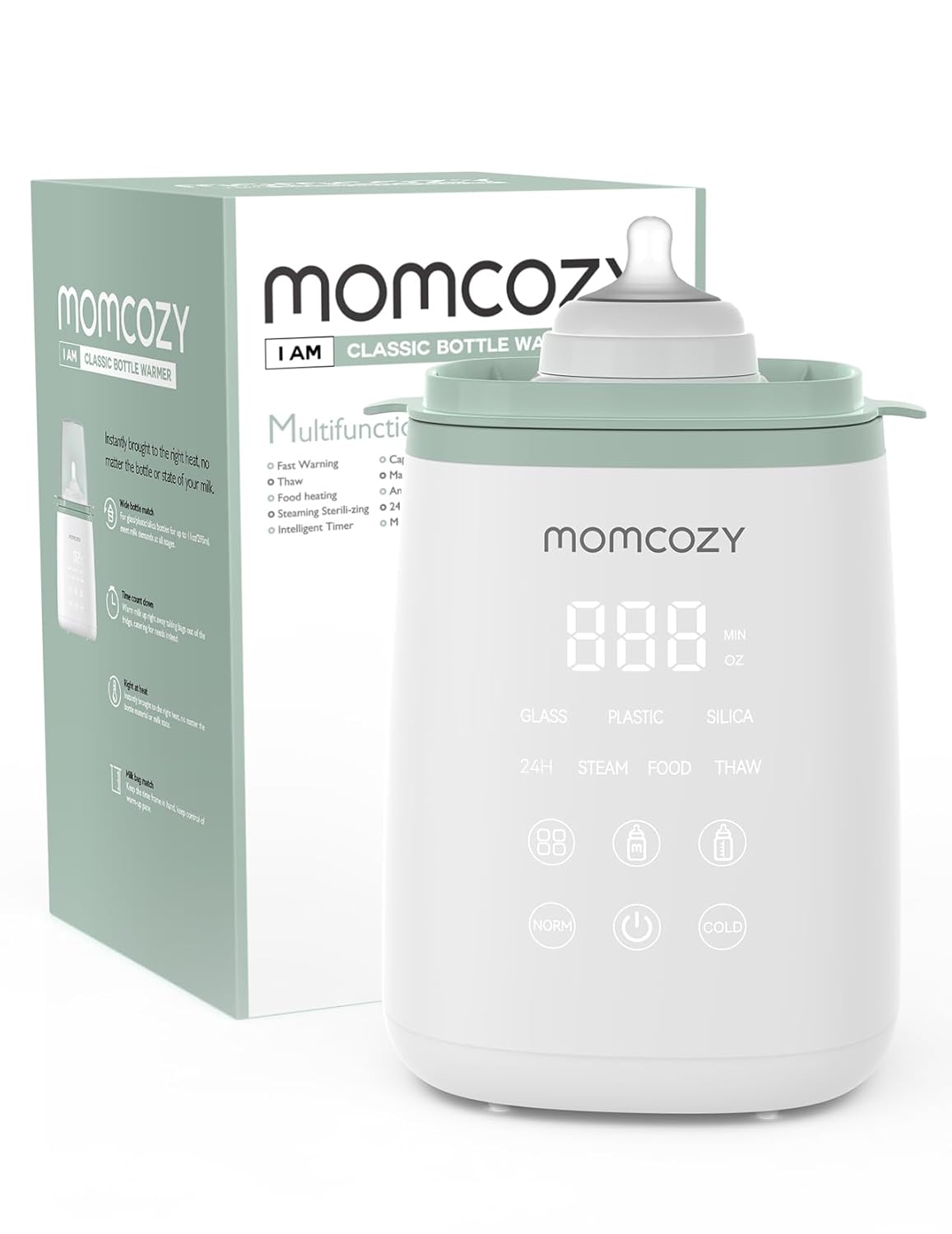 Momcozy Bottle Warmer, Fast Bottle Warmers for All Bottles with Timer, Accurate Temperature Control and Automatic Shut-Off, Multifunctional Bottle Warmer for Breastmilk-0