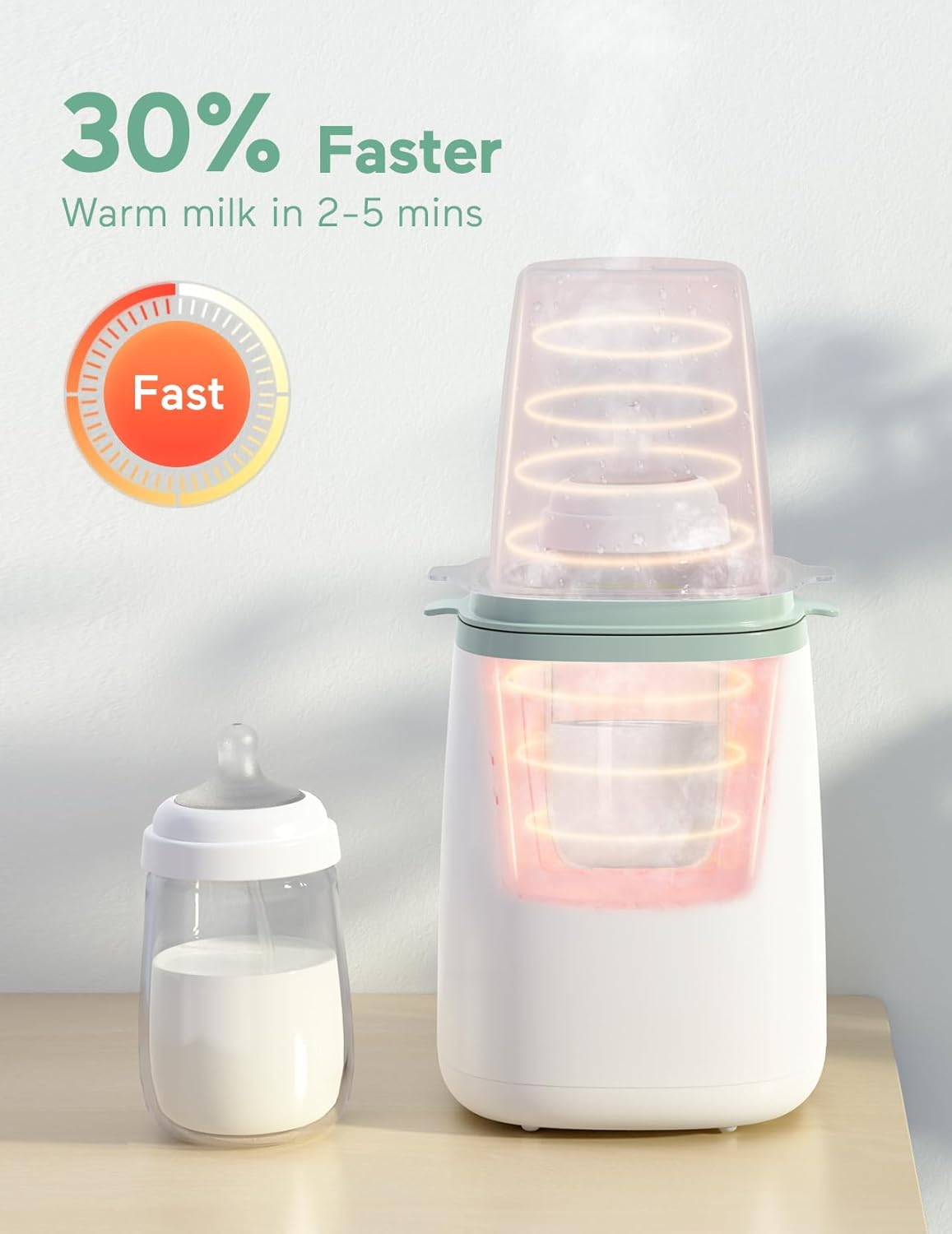 Momcozy Bottle Warmer, Fast Bottle Warmers for All Bottles with Timer, Accurate Temperature Control and Automatic Shut-Off, Multifunctional Bottle Warmer for Breastmilk-1