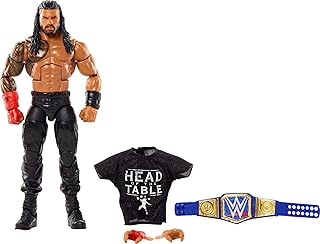 Mattel WWE Elite Collection Top Picks Action Figure & Accessories Set, Roman Reigns 6-inch Collectible with Articulation & Interchangeable Parts