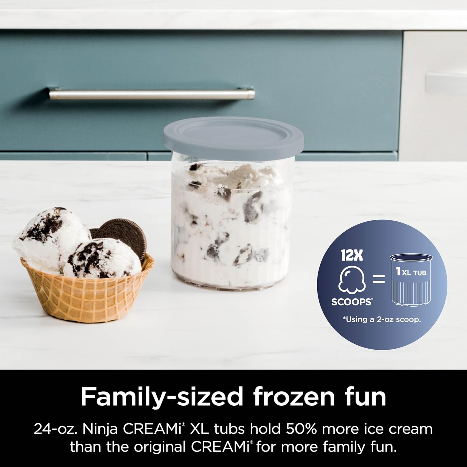 Ninja CREAMi Deluxe 11-in-1 Ice Cream & Frozen Treat Maker for Ice Cream, Sorbet, Milkshakes, Frozen Yogurt, & More, 11 Programs, XL Capacity, Silver, Includes (2) Family-Sized 24 oz. Tubs-4