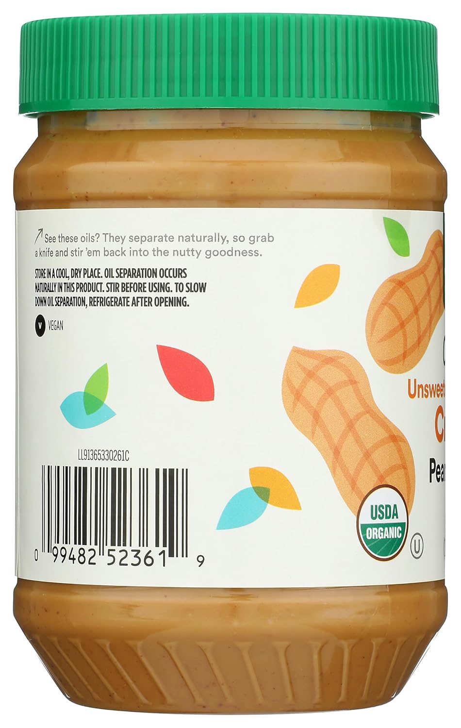 365 By Whole Foods Market, Peanut Butter Creamy Unsweetened No Salt Organic, 26 Ounce-2