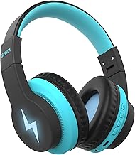 seenda Kids Bluetooth Headphones Boys, Kids Wireless Headphones with 85/94dB Volume Limited, 45H Playtime, 3 Lighting Modes, Built-in Mic, Over Ear Headset with Aux Cord for iPad/Tablet/Travel/School