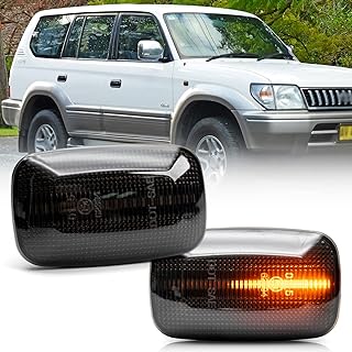 NSLUMO Sequential Amber LED Side Marker Lights for 1998-2007 Land Cruiser 100 Series Prado 90 Series, Front Fender Led Turn Signal Indicator Blinker Lamps OEM Replacement