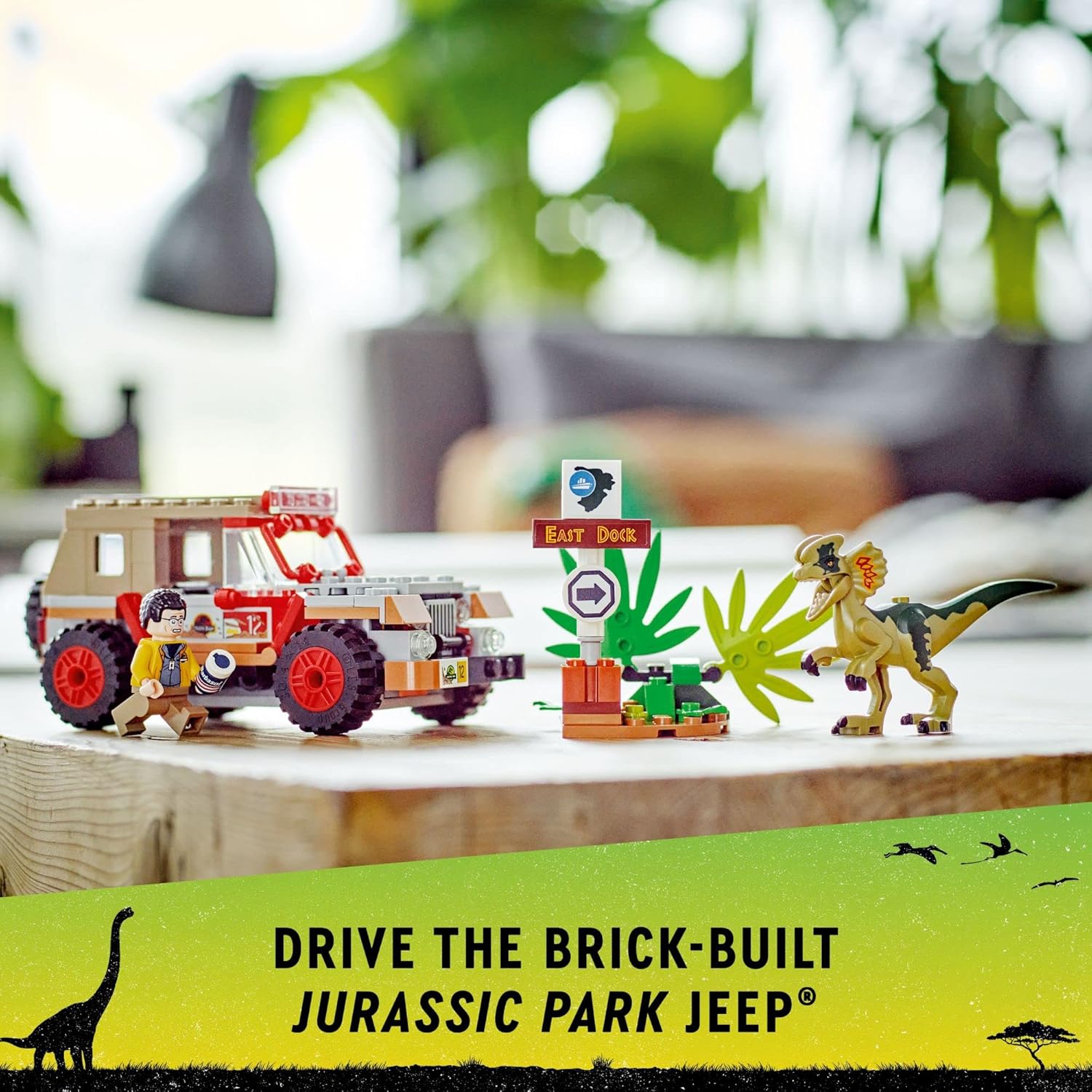 LEGO Jurassic Park Dilophosaurus Ambush 76958 Building Toy Set for Jurassic Park 30th Anniversary, Dinosaur Toy with Dino Figure and Jeep Car Toy; Gift Idea for Grandchildren and Kids Ages 6 and Up-2