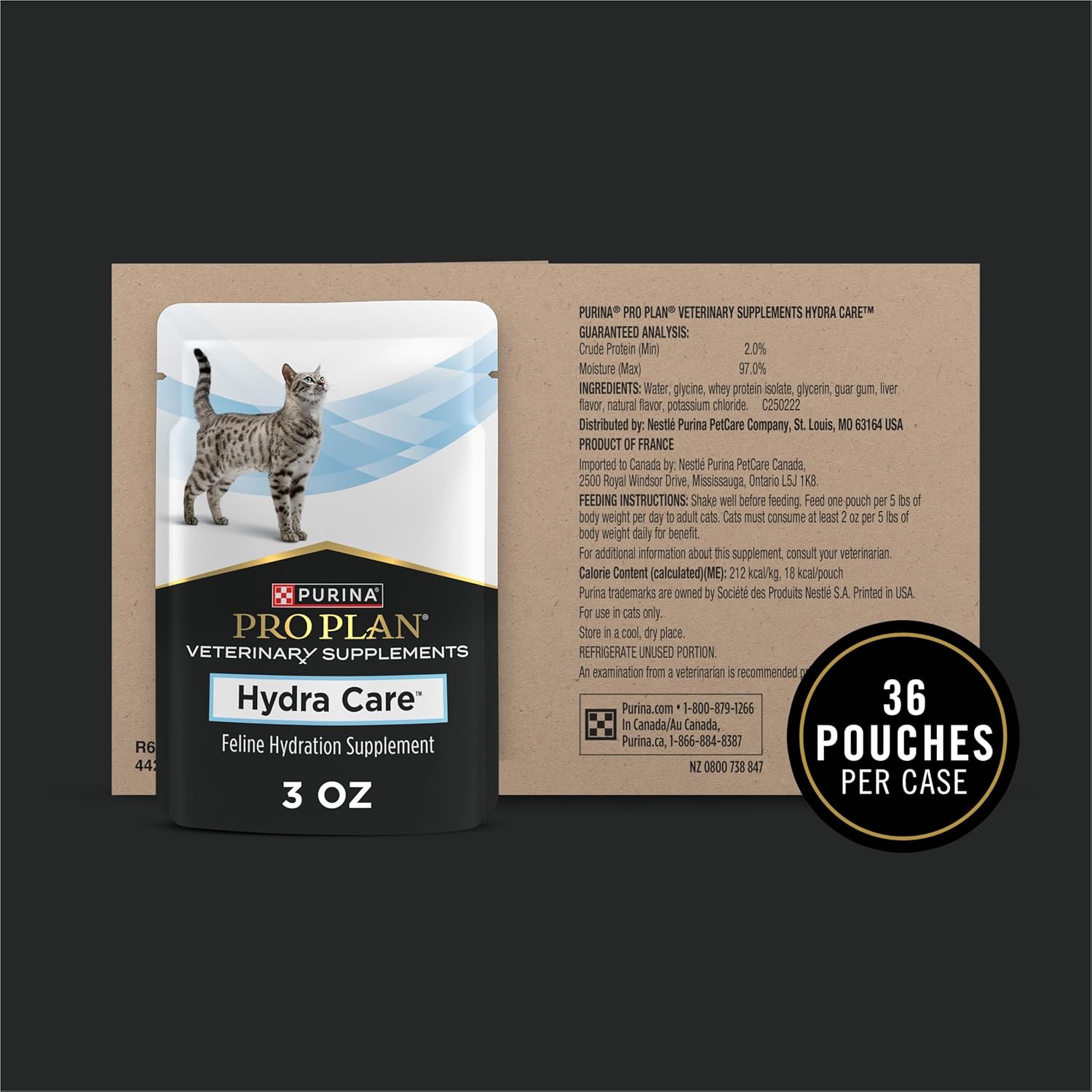 Purina Pro Plan Veterinary Supplements Hydra Care Cat Supplements - (Pack of 36) 3 oz. Pouches-6