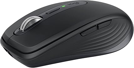 Logitech MX Anywhere 3S Compact Wireless Mouse, Fast Scrolling, 8K DPI Tracking, Quiet Clicks, USB C, Bluetooth, Windows PC, Linux, Chrome, Mac - Graphite