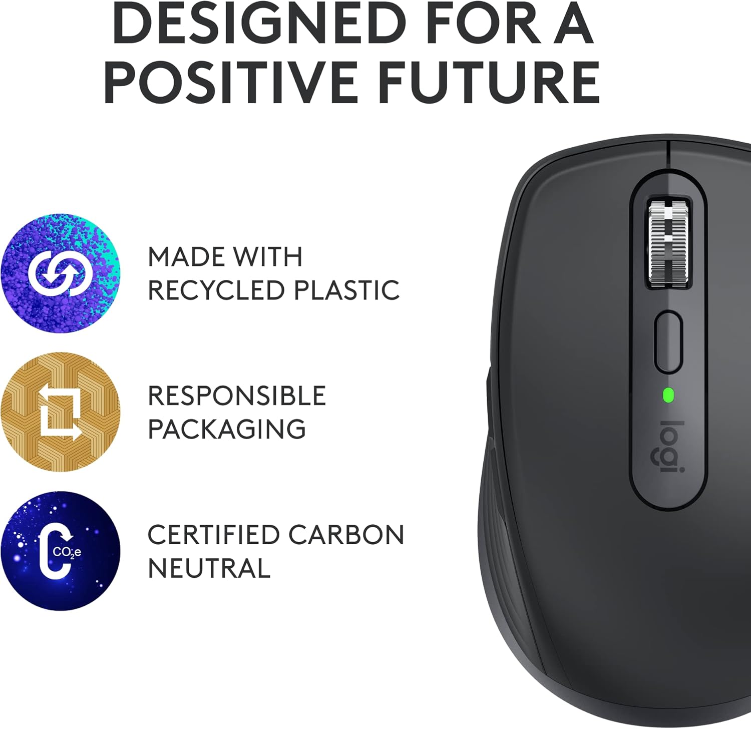 Logitech MX Anywhere 3S Compact Wireless Mouse, Fast Scrolling, 8K DPI Tracking, Quiet Clicks, USB C, Bluetooth, Windows PC, Linux, Chrome, Mac - Graphite-10