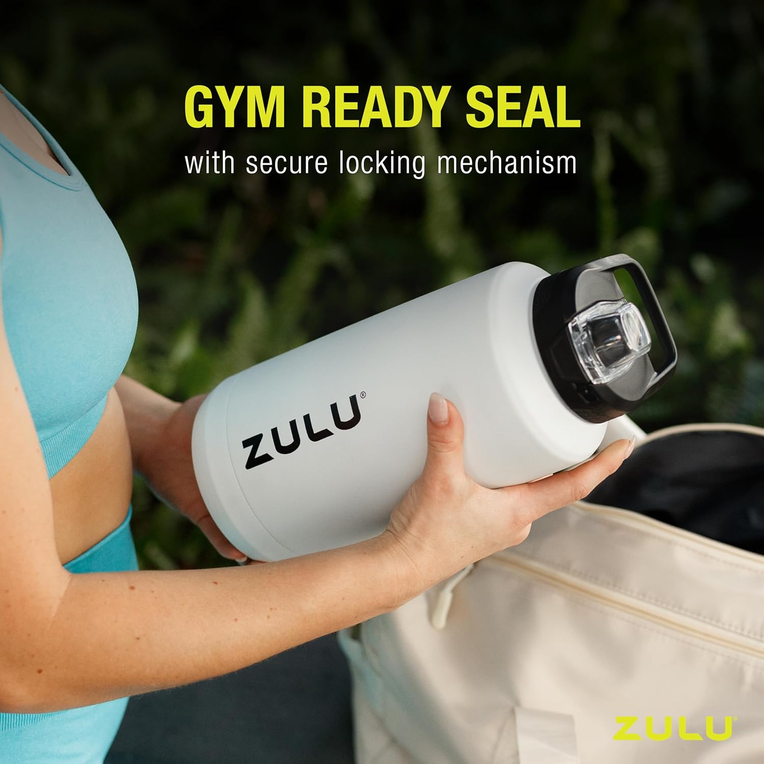 ZULU Goals Vacuum Insulated Large Capacity Stainless Steel Water Bottle | Reusable Jug Thermoses with Carry Handle | Leak-Proof Lid | Perfect for Travel, Workout, Gym, Hiking, Camping | 64oz, 101oz-5