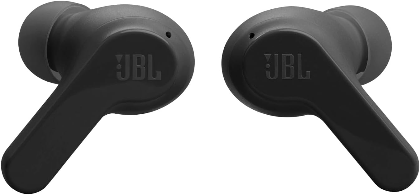 JBL Vibe Beam - True Wireless JBL Deep Bass Sound Earbuds, Bluetooth 5.2, Water & Dust Resistant, Hands-free call with VoiceAware, Up to 32 hours of battery life (Black)-2