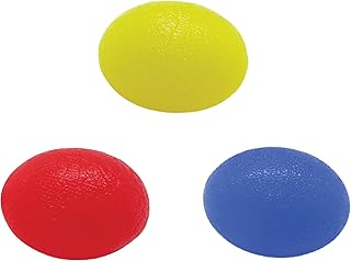 Stress Relief Egg - Grippers - Hand & Wrist Tool - Squeeze Ball for Rehab Therapy - Squishy Balls for Adults - Grip Strengthener Balls