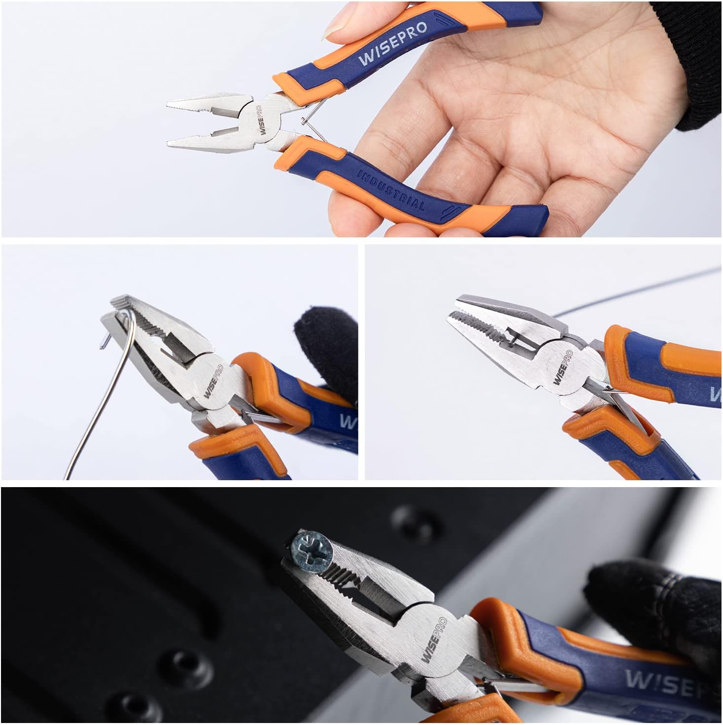 4.7 Inch Mini Combination Pliers, Lineman Pliers, Small Multifunctional Tools with Side Cutter-4