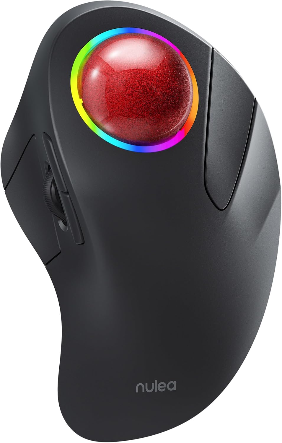 Nulea M505B Wireless Trackball Mouse, Rechargeable Ergonomic RGB Rollerball Mouse, Easy Index Finger Control with 5 Adjustable DPI, 3 Device Connection for PC, Laptop, iPad, Mac, Windows, Android-0