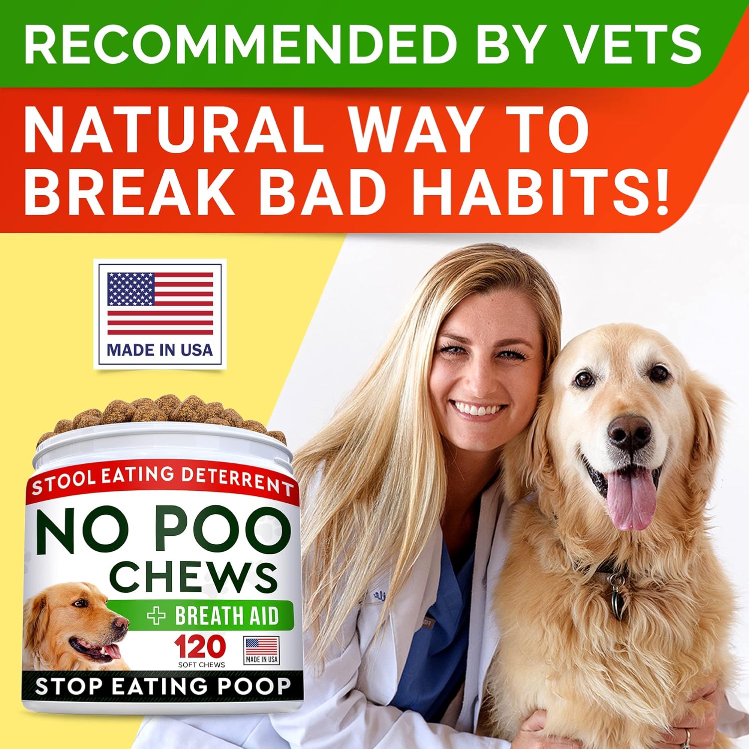 STRELLALAB No Poo Treats for Dogs - Coprophagia Stool Eating Deterrent - Digestive Enzymes - Gut Health & Immune Support - Stop Eating Poop - Bacon Flavor 120 Chews-6