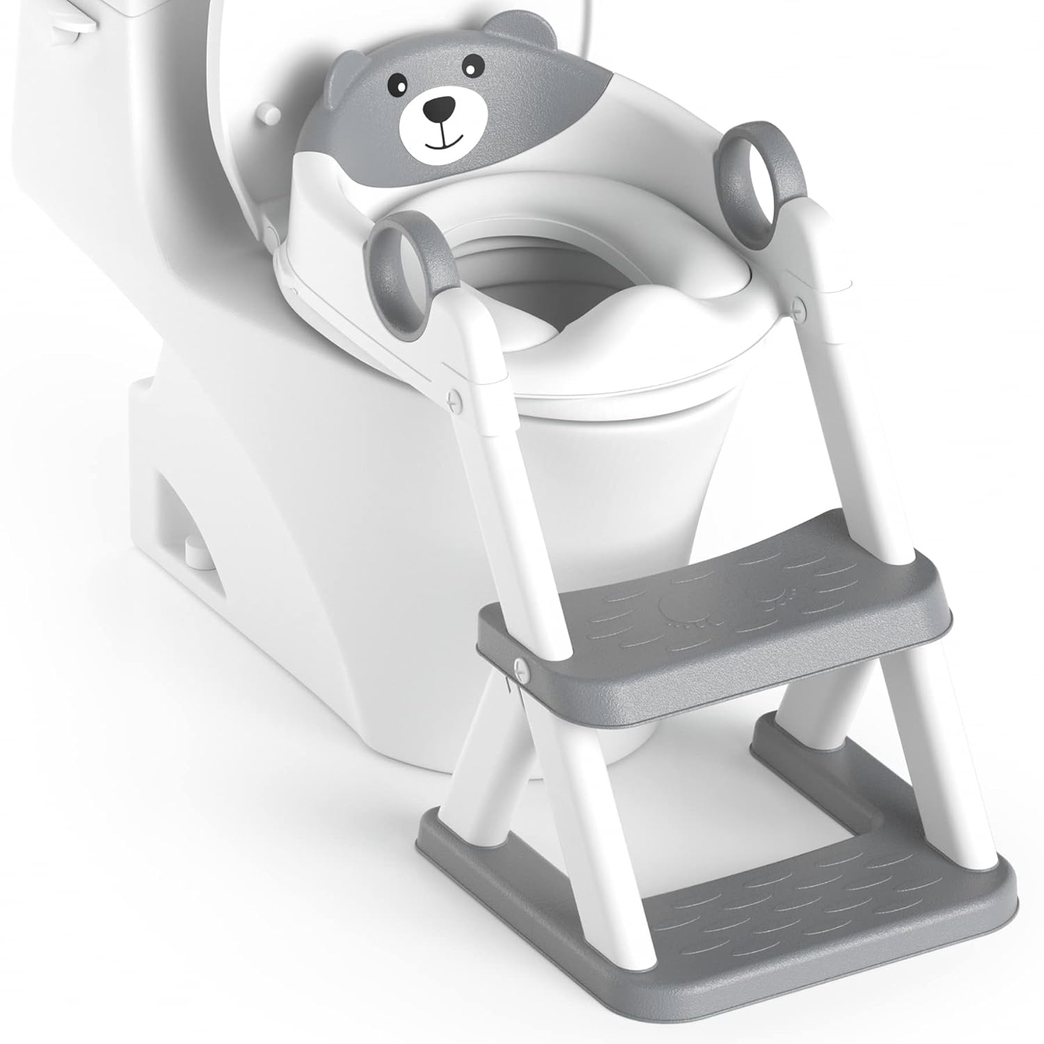 Potty Training Seat, Upgrade Toddler Toilet Seat for Kids Boys Girls, 2 in 1 Potty Training Toilet, Splash Guard Anti-Slip Pad Step Stool-0