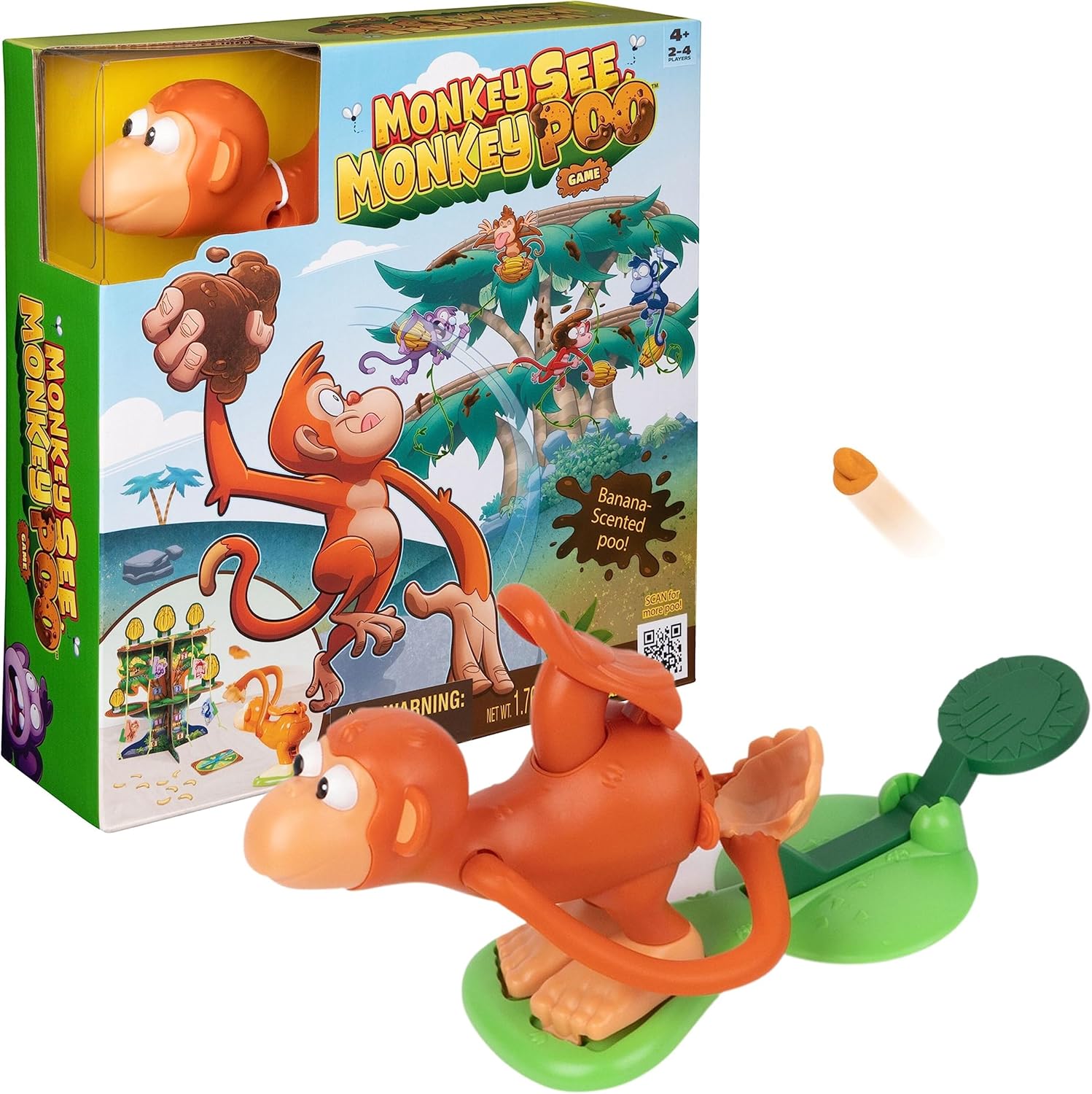 Spin Master Games, Monkey See Monkey Poo Game, Fun Games, Sensory Toys, Family Games, Funny Gifts, for Preschoolers Ages 4+-0